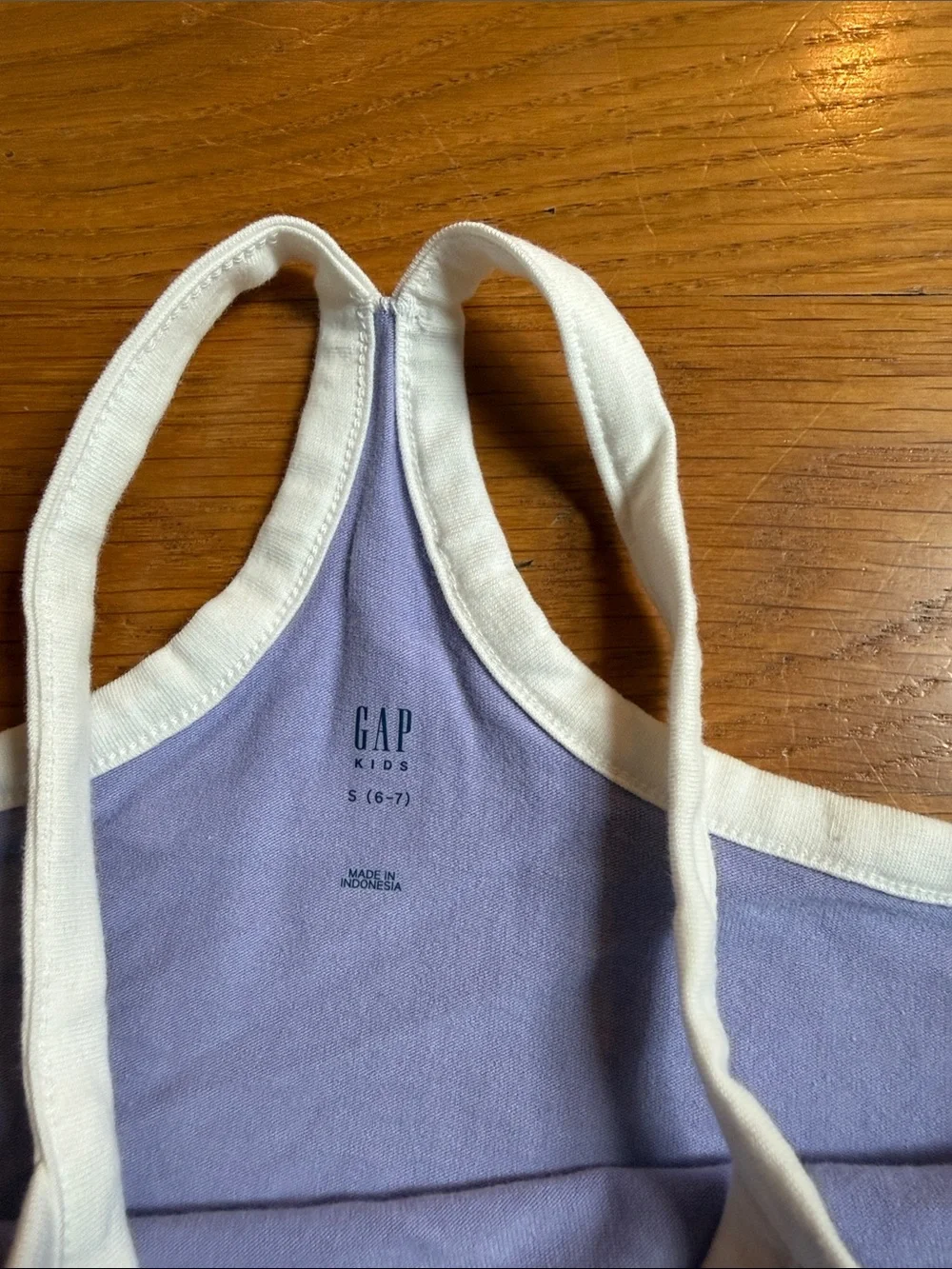 GAP contrast racerback lavender